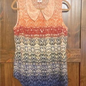 LIKE NEW CAbi sleeveless ombré lightweight top- sz M. Many colors to pair with.